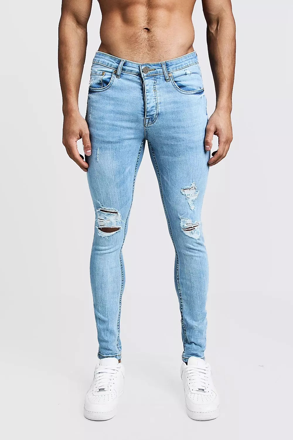 Boohooman spray on store jeans